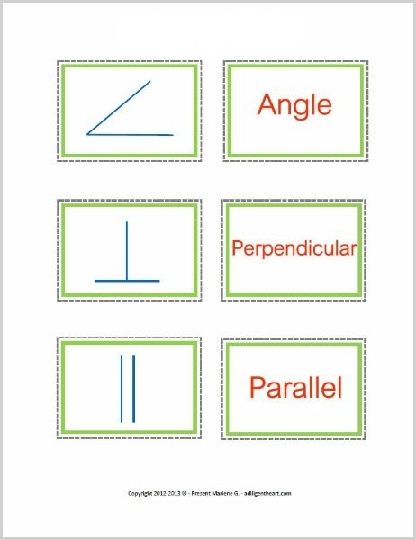 free printable geometry math games