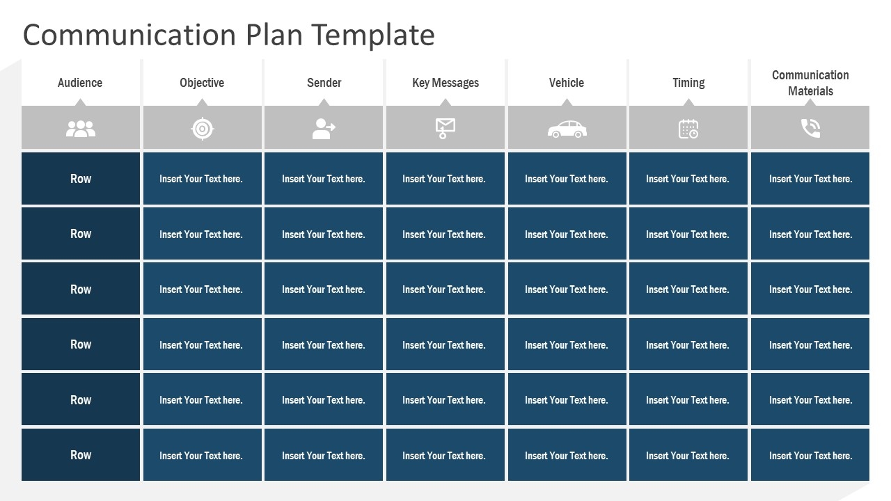 Communication Plan Table PowerPoint Template SlideModel