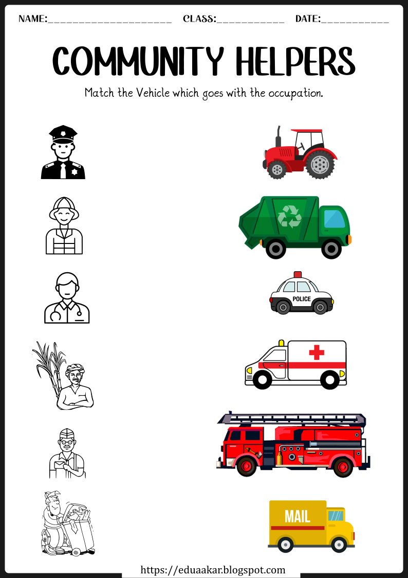 Community Helper Worksheets For Kindergarten Community Helpers 