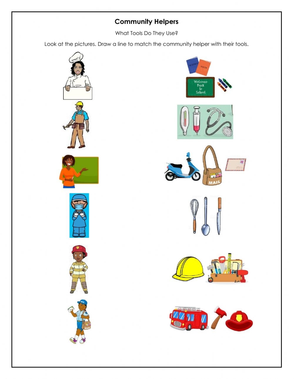 printable community helpers preschool activities