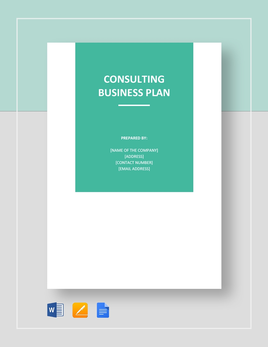 Consulting Business Plan Template Google Docs Word Apple Pages 