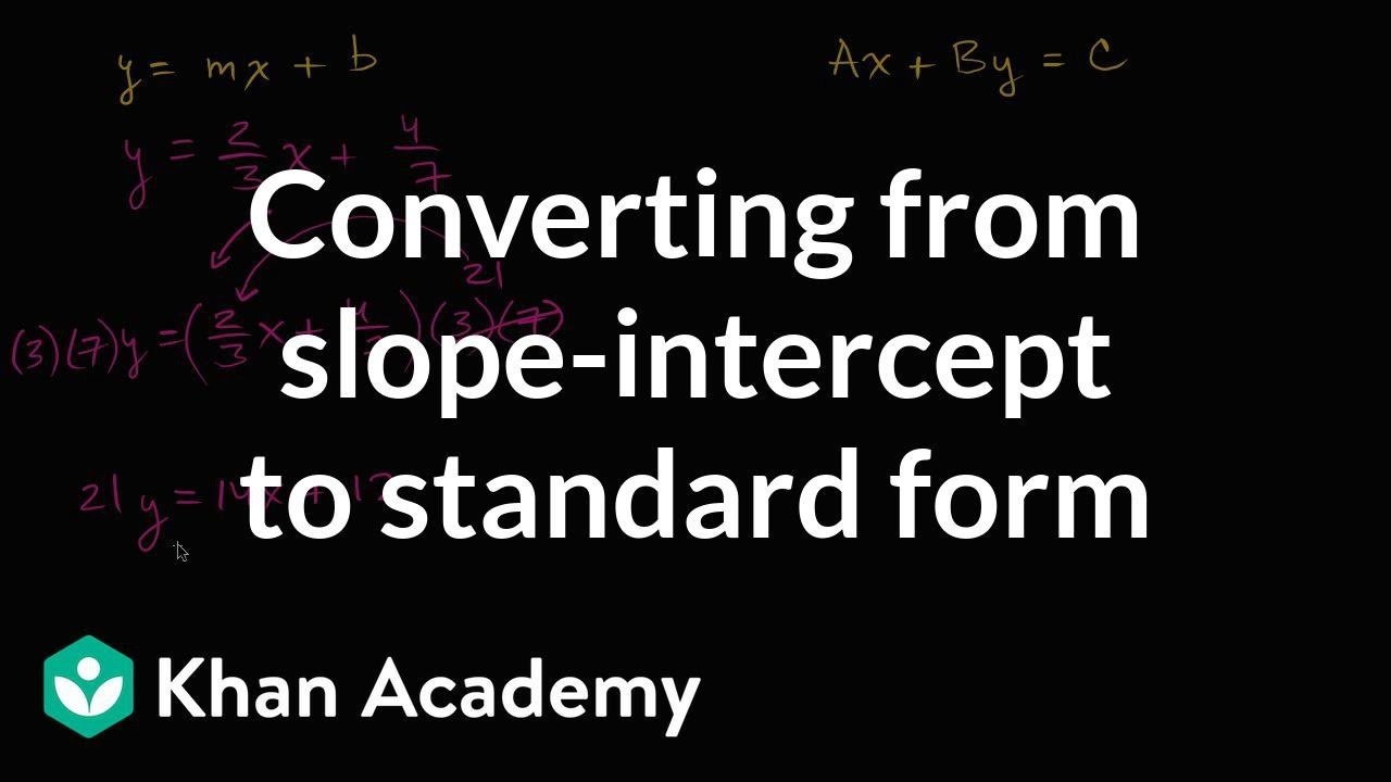 Converting Linear Equations Worksheet Answer Tessshebaylo