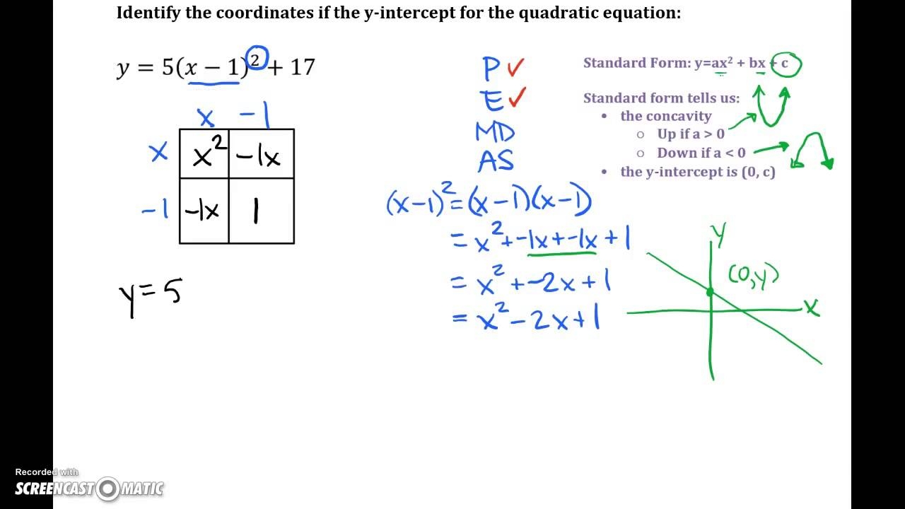 Converting Quadratic Equations Worksheet Standard To Vertex Calculator 