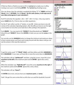 converting quadratic equations worksheet standard to vertex