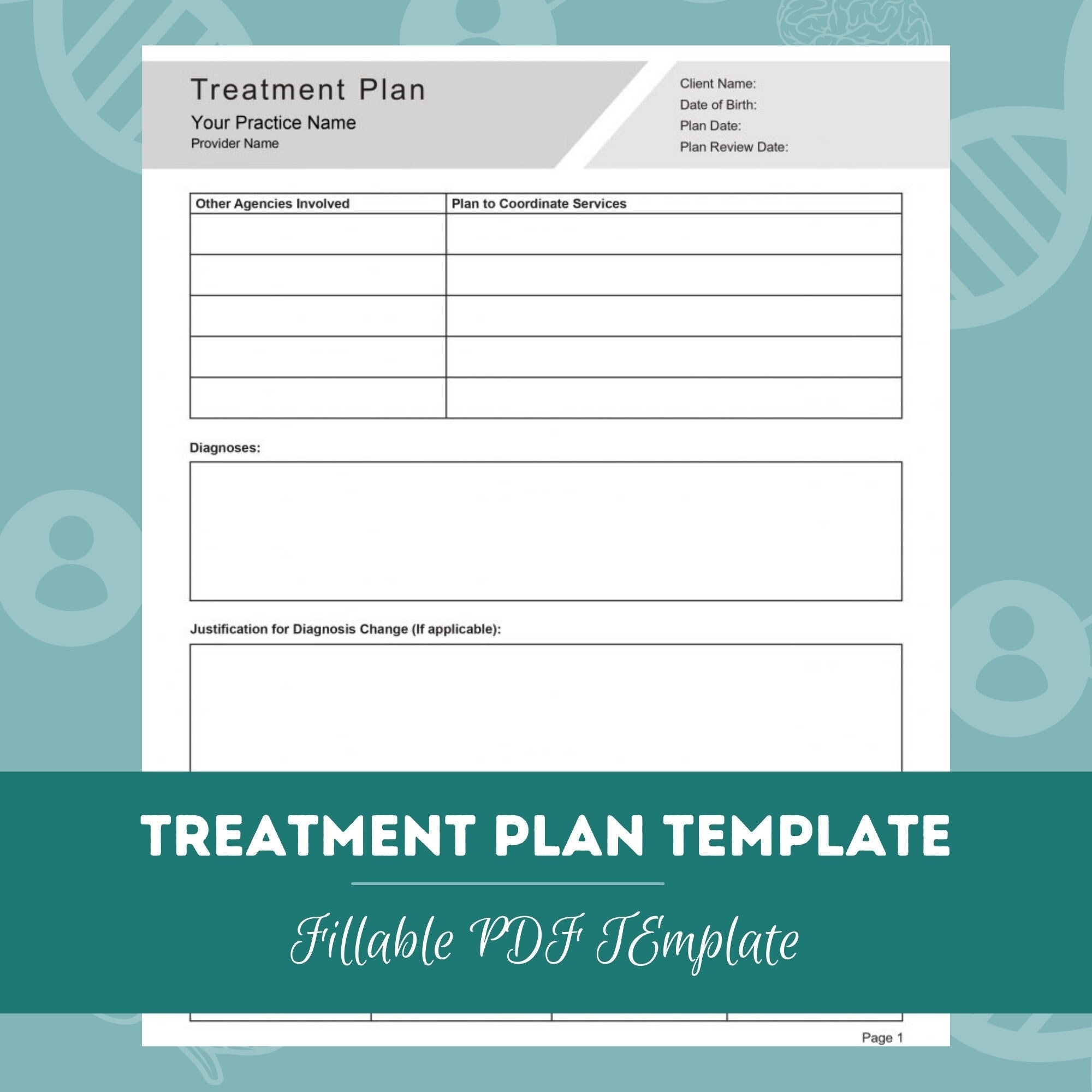 counseling treatment plan template