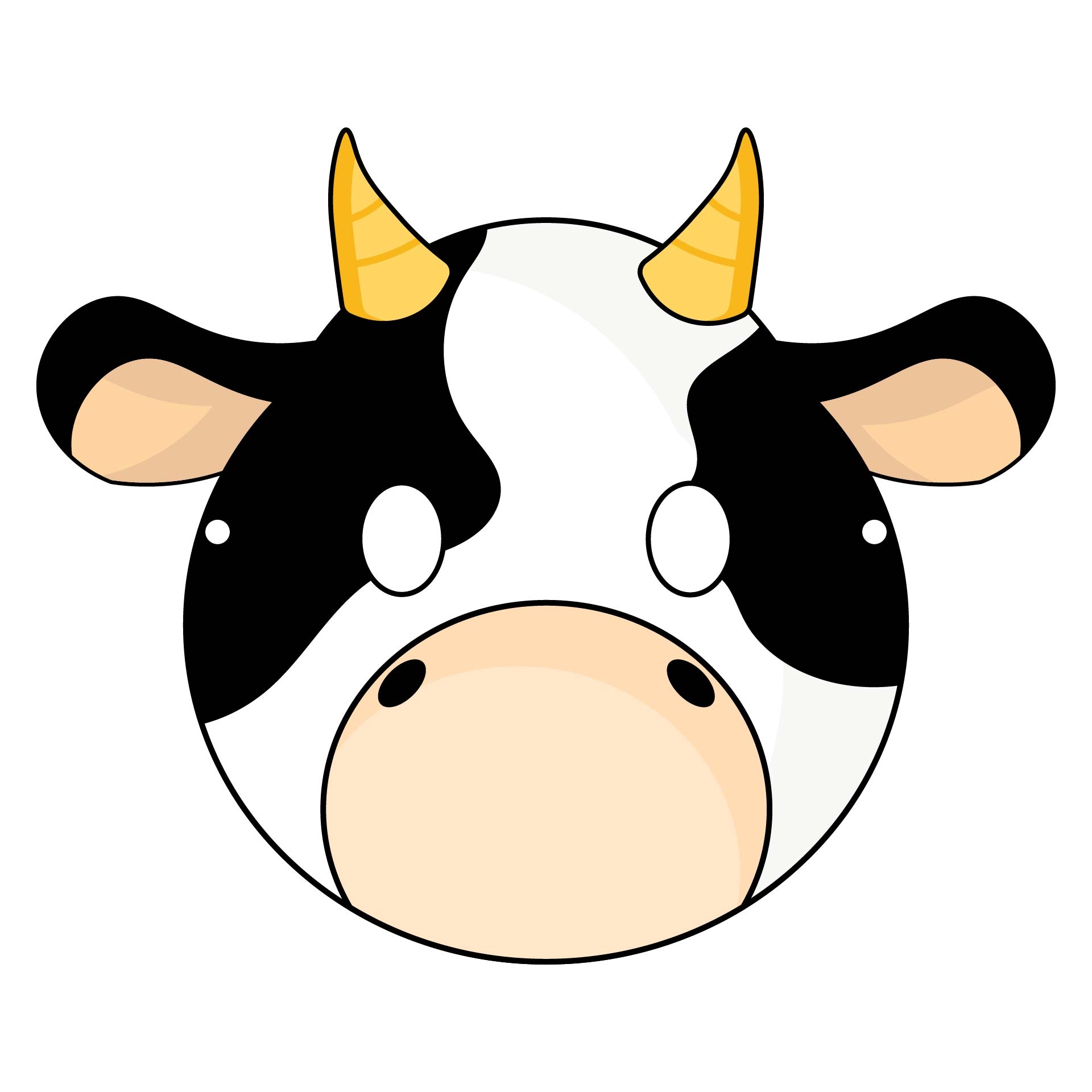 Cow Mask 12 Free PDF Printables Printablee