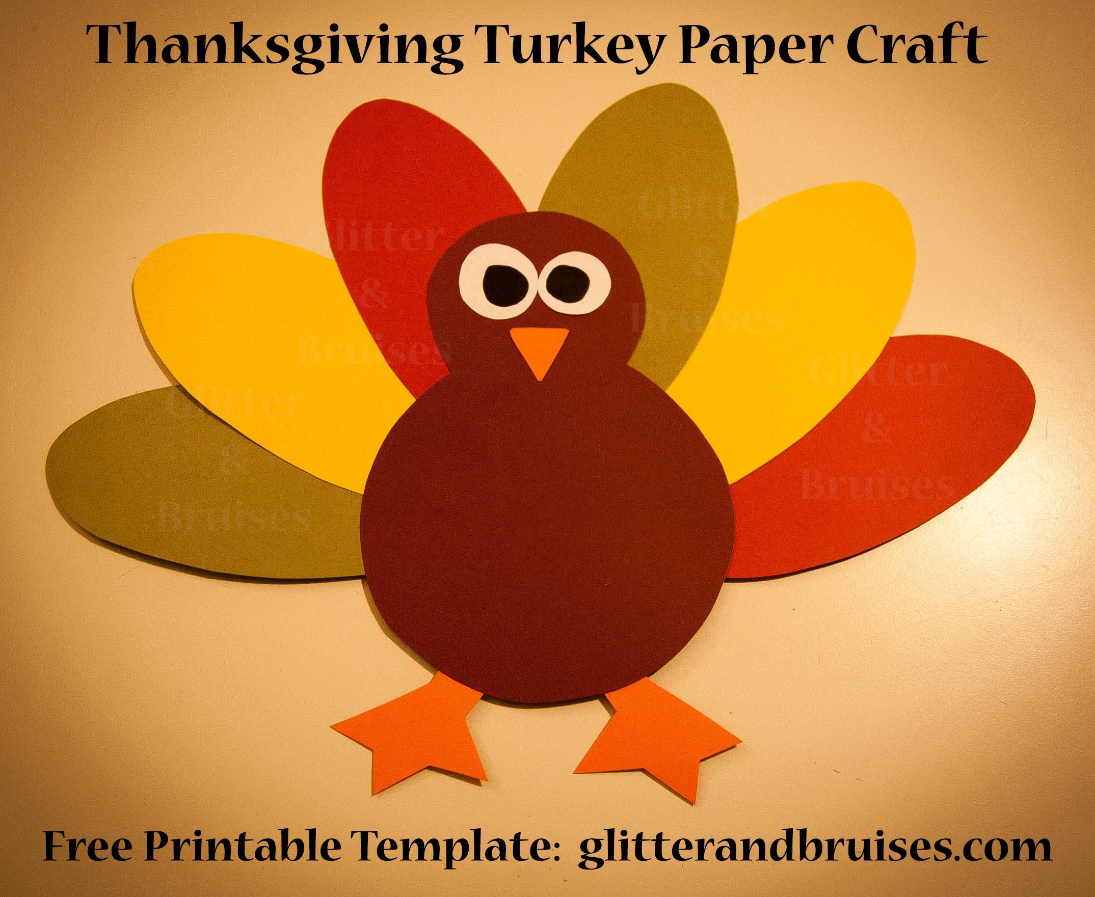 printable turkey craft template