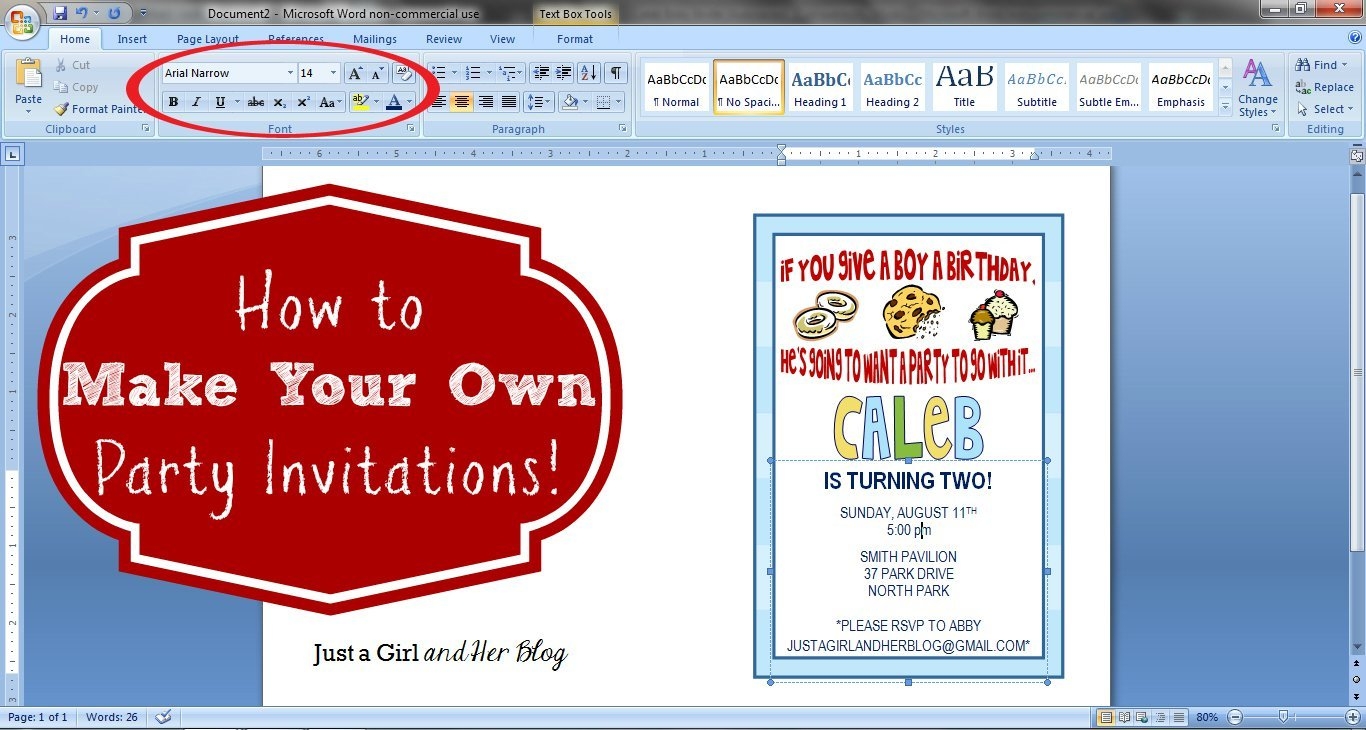 Create Birthday Invitations Free Printable