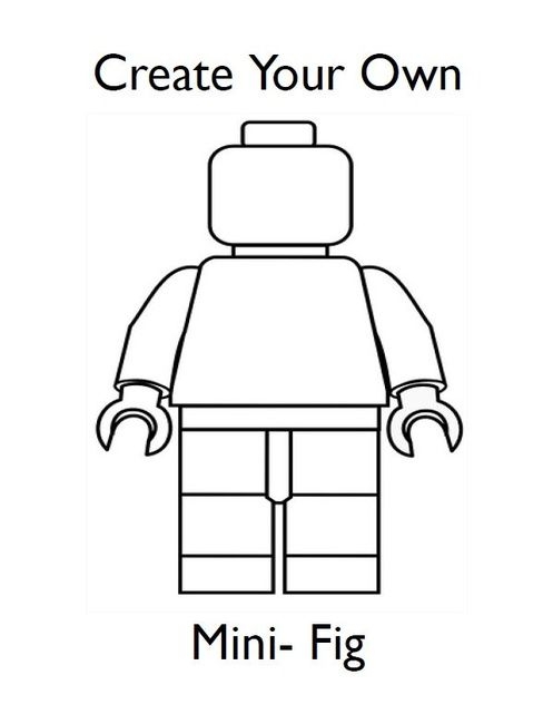 Create Your Own Minifigure Lego Pages Printable Coloring Pages