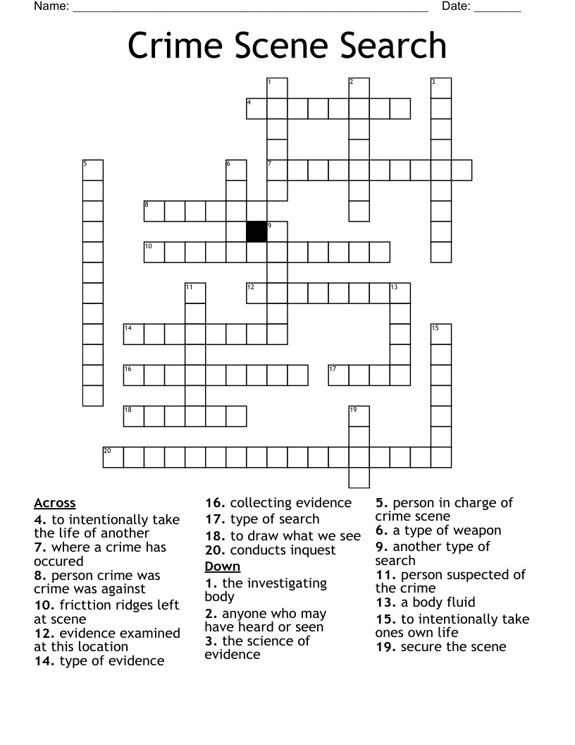 crime scene to courtroom review puzzle template answer key