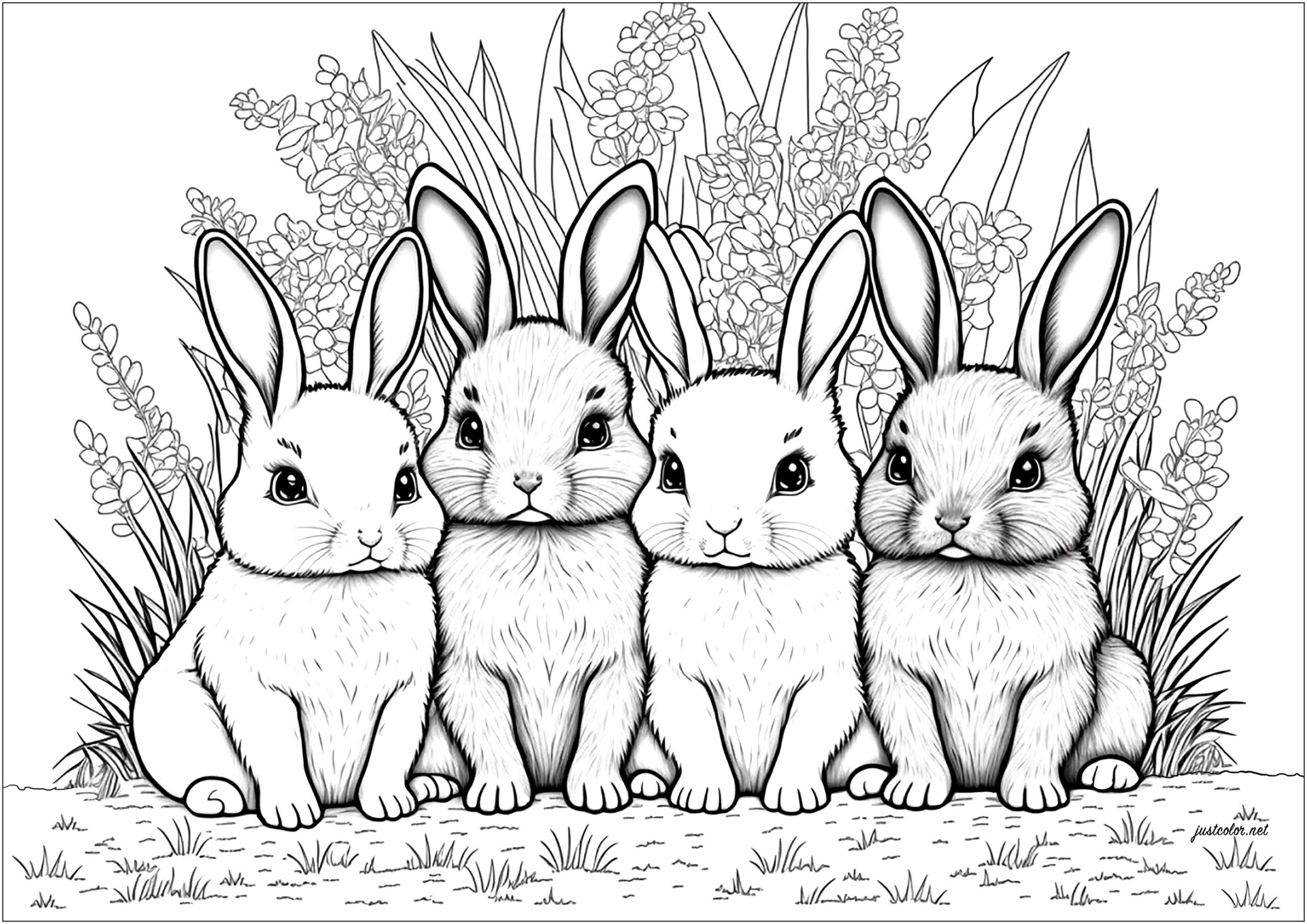 printable pictures of bunny rabbits