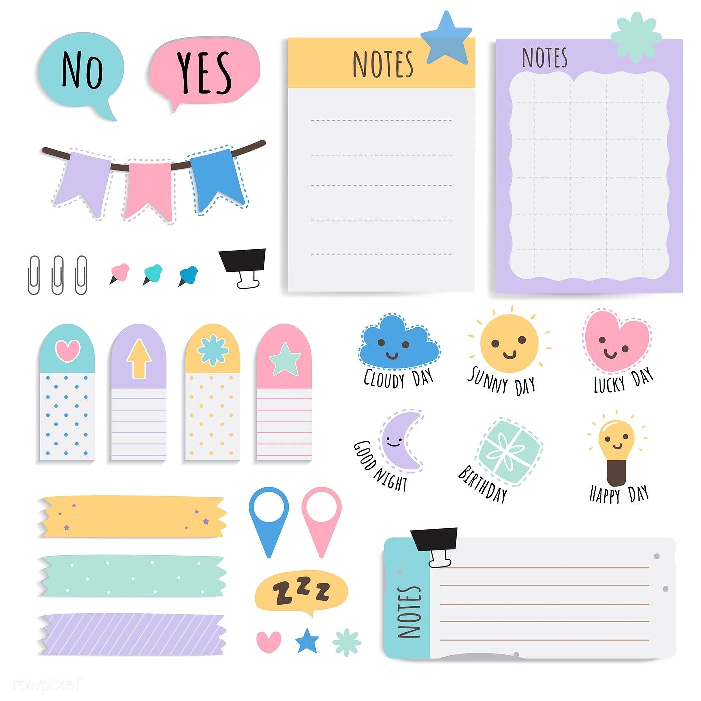 Cute Sticky Notes Design Printable
