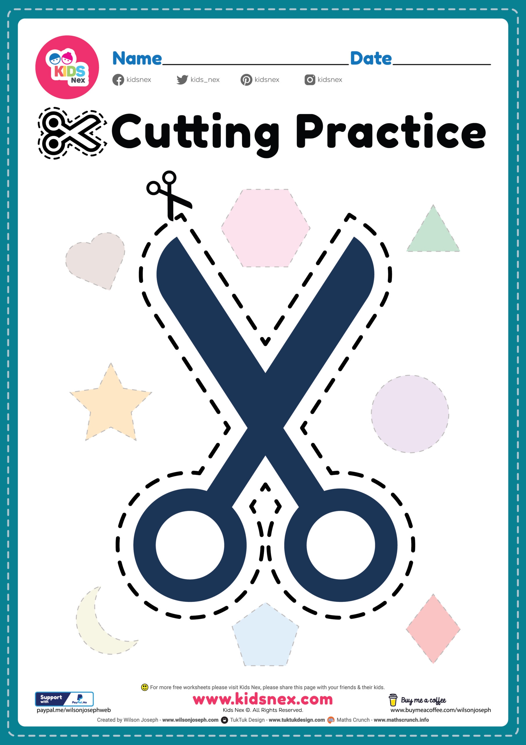 Cutting Activity Printable Printable Calendars AT A GLANCE