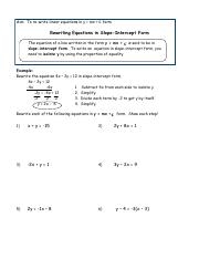 D Writing Equations In Slope Intercept Form pdf Unit 4 L 1 Math 