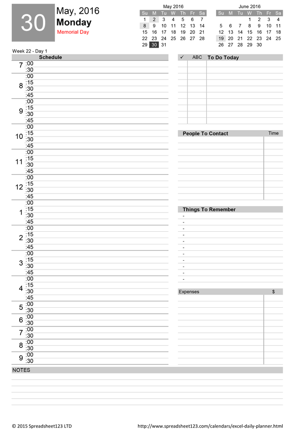Daily Timetable Template Excel Free Infoupdate
