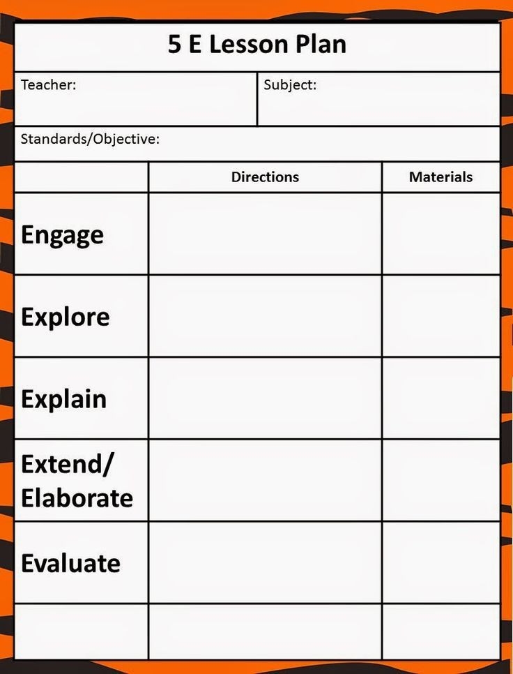 Danielson Lesson Plan Template Doc 5 E Lesson Plan Simple Template Design