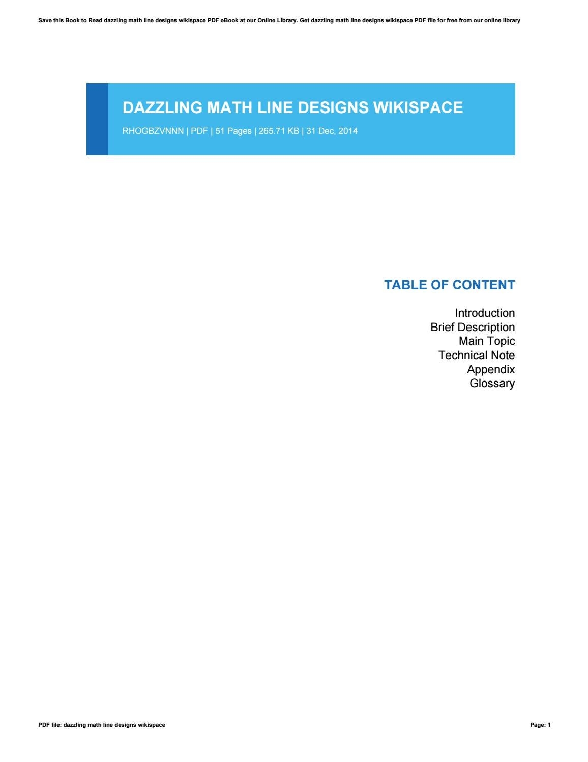 Dazzling Math Line Designs Wikispace By KimKing4568 Issuu