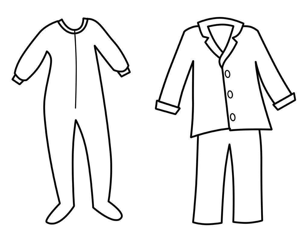 Decorate Your Own Pajamas Coloring Page Tedy Printable Activities