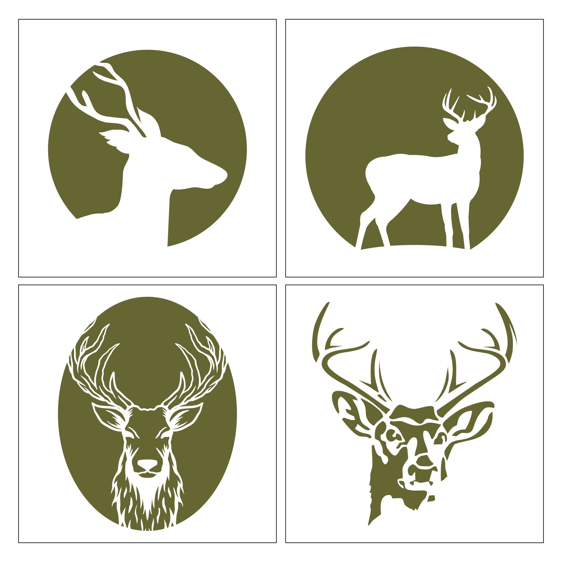Deer Stencils 11 Free PDF Printables Printablee