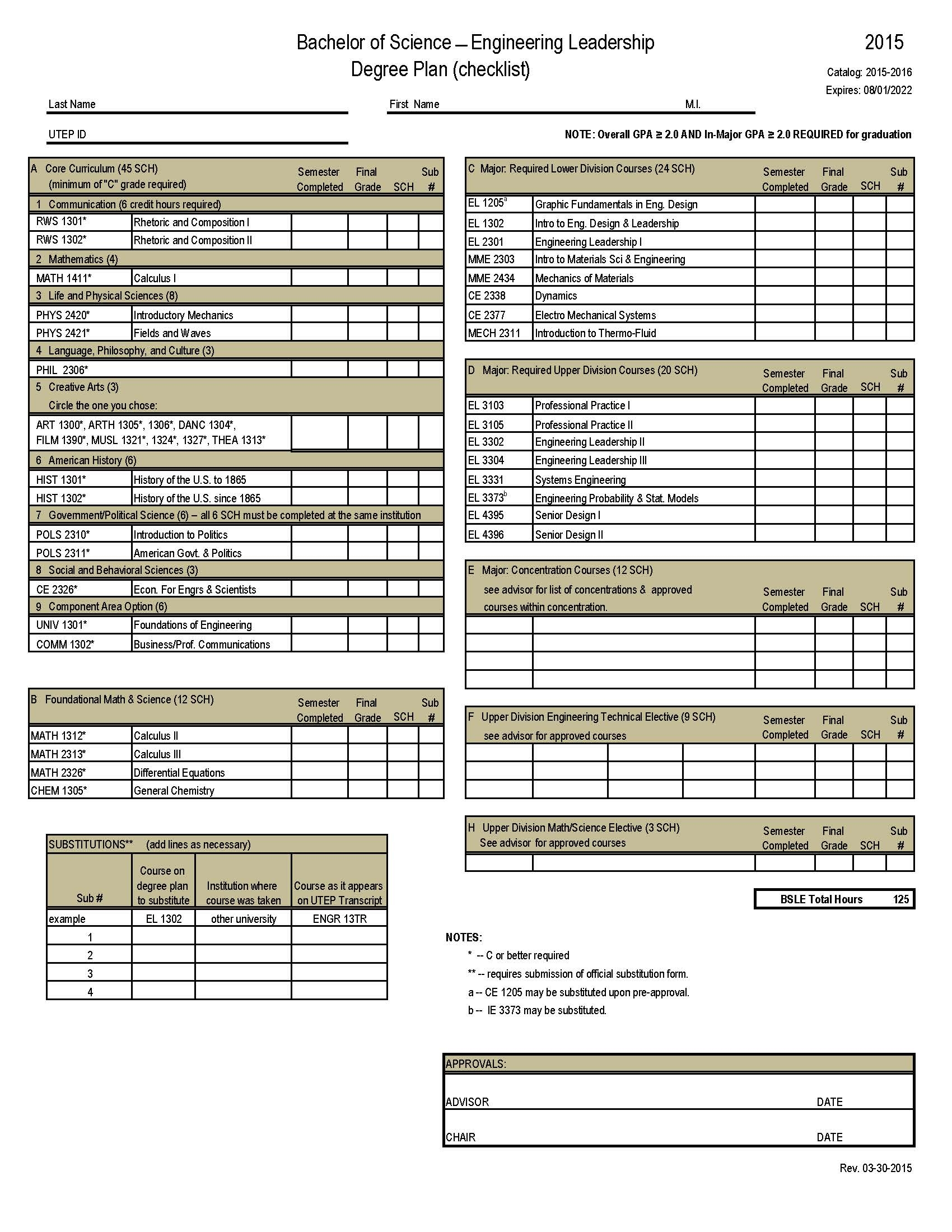 degree plan template