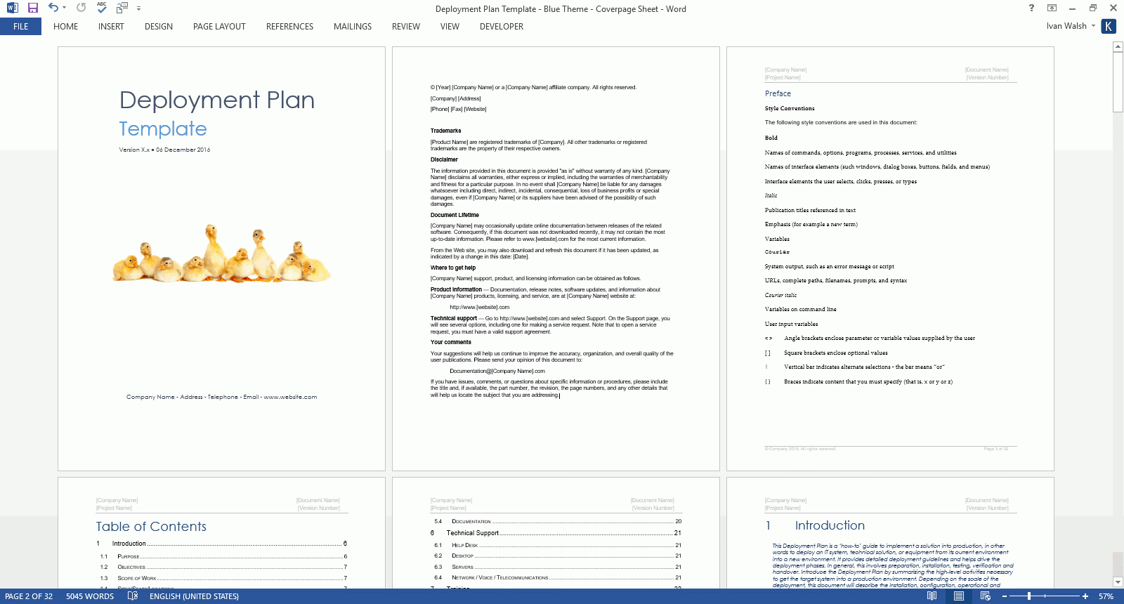 deployment plan template