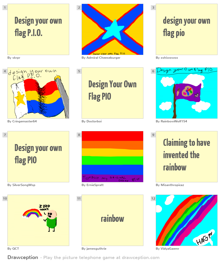 Design Your Own Flag P I O Drawception