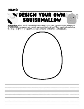 Design Your Own Squishmallow Worksheet By Hannah Buchko TPT