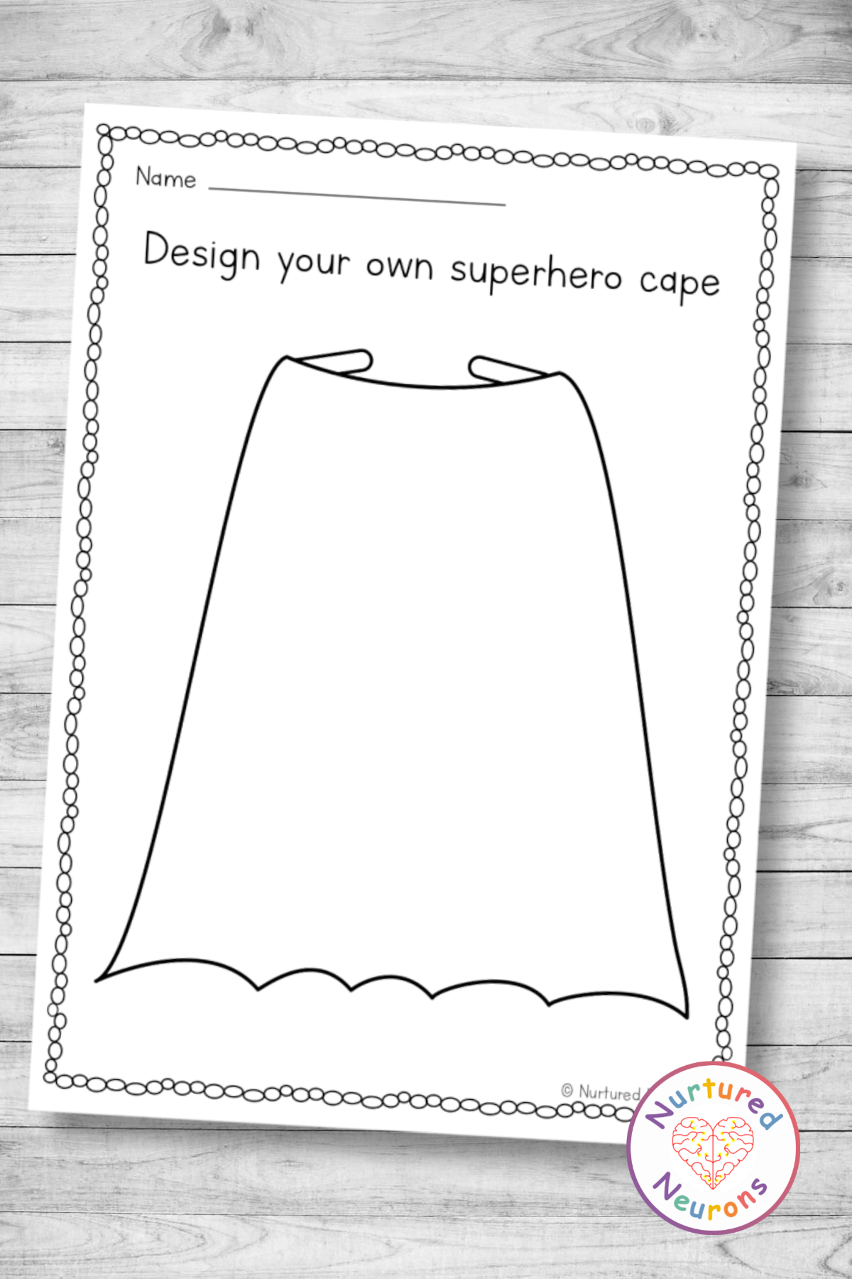 Design Your Own Superhero Cape Printable Template For Kids Nurtured 