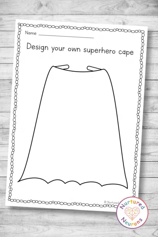 Design Your Own Superhero Cape Printable