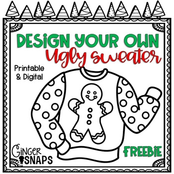 Design Your Own Ugly Sweater Printable And Digital By Ginger Snaps