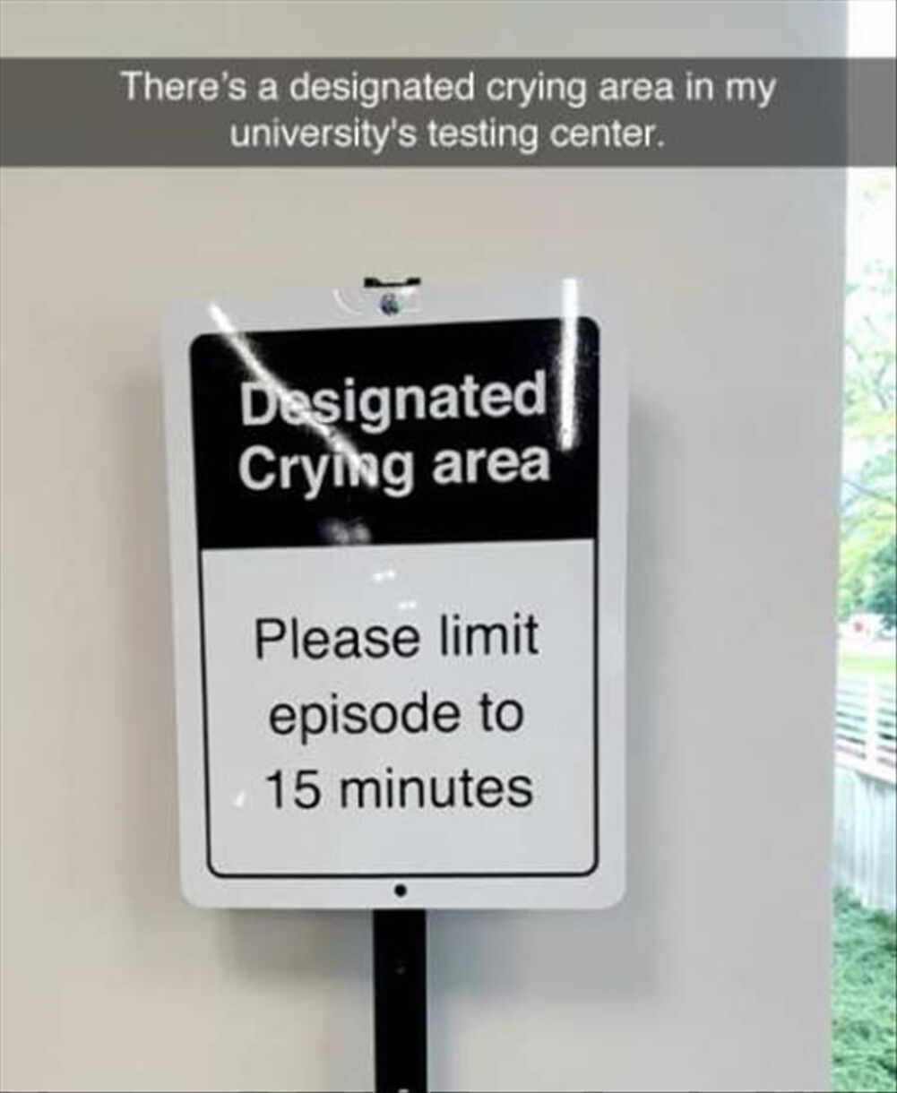 designated crying area sign printable