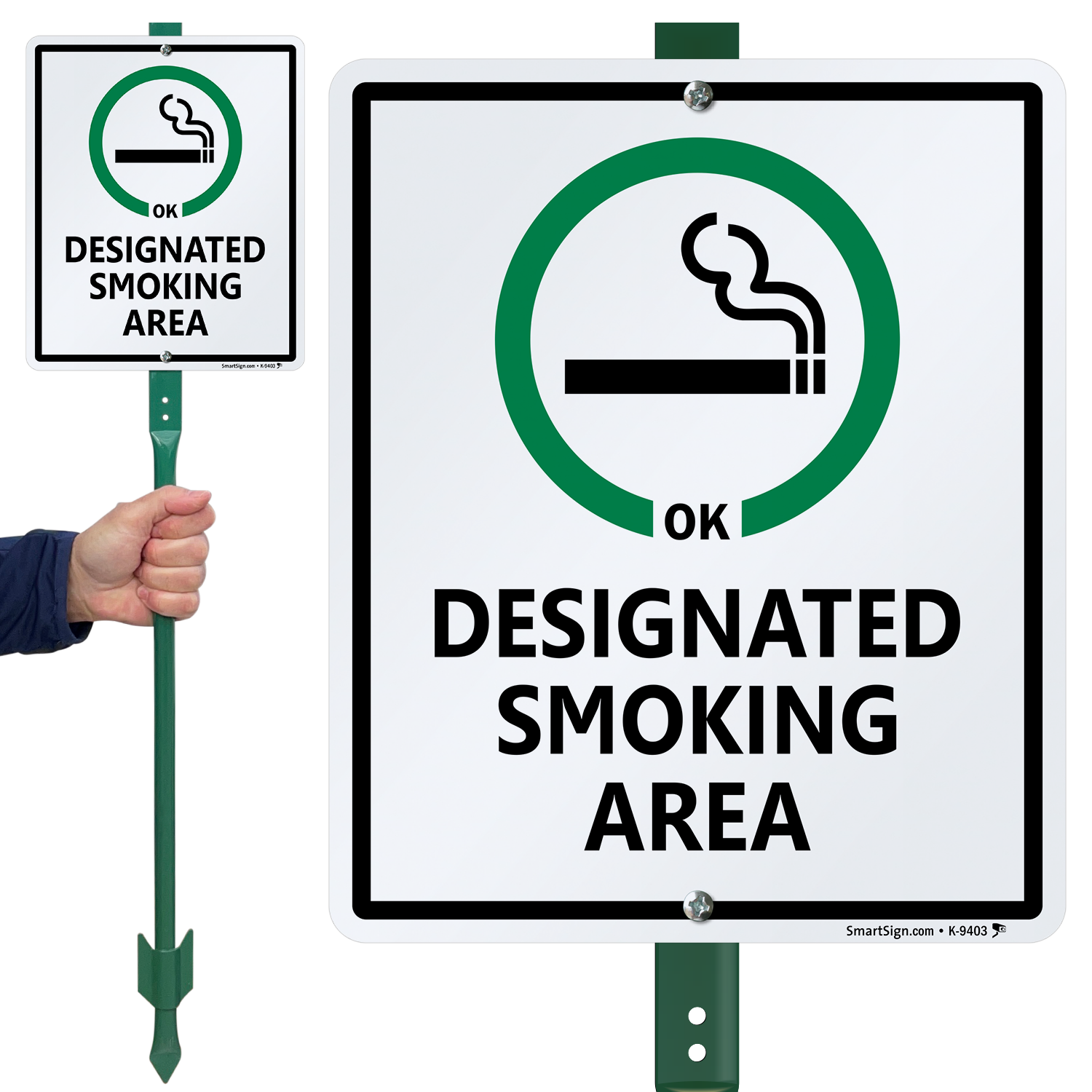 free printable designated smoking area signs
