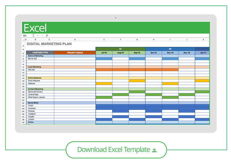 Digital Marketing Plan Template Excel