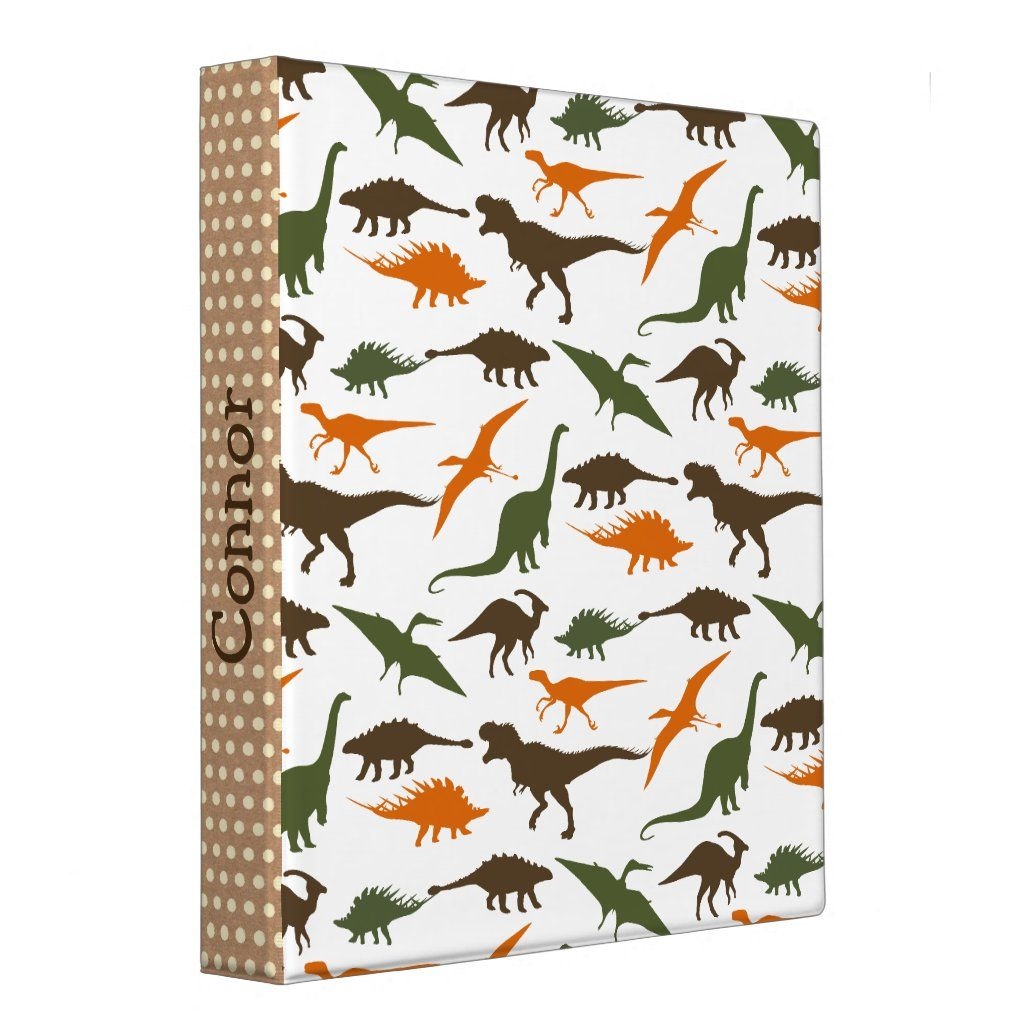 Dinosaur Binder Personalized Binder Zazzle Personalized Binders