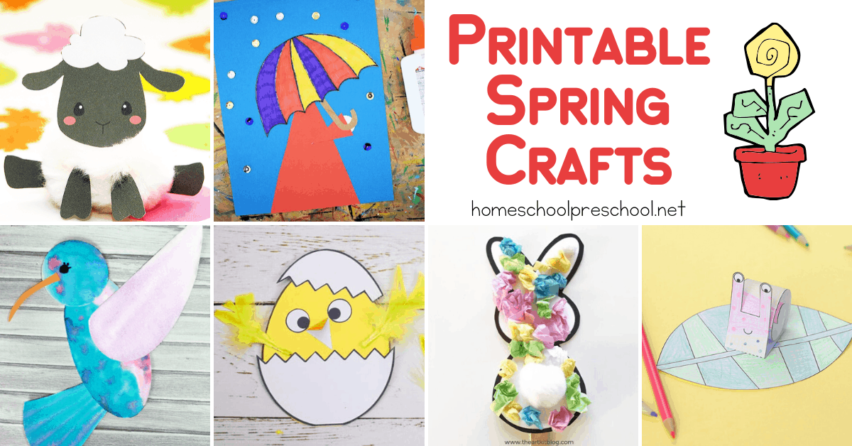 printable template spring crafts