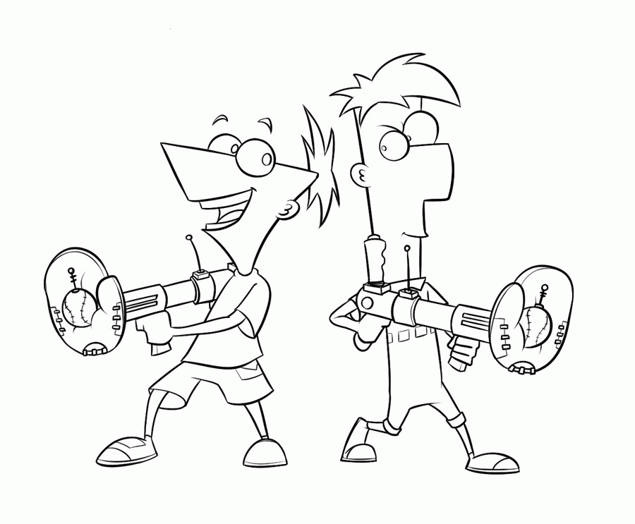 Disney Phineas And Ferb Coloring Pages Coloring Home