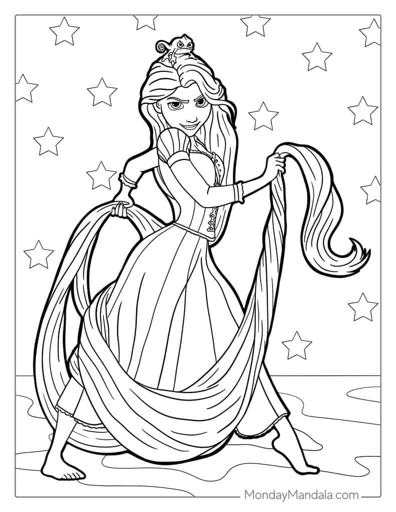 Disney Rapunzel Colouring Pictures To Printable Infoupdate