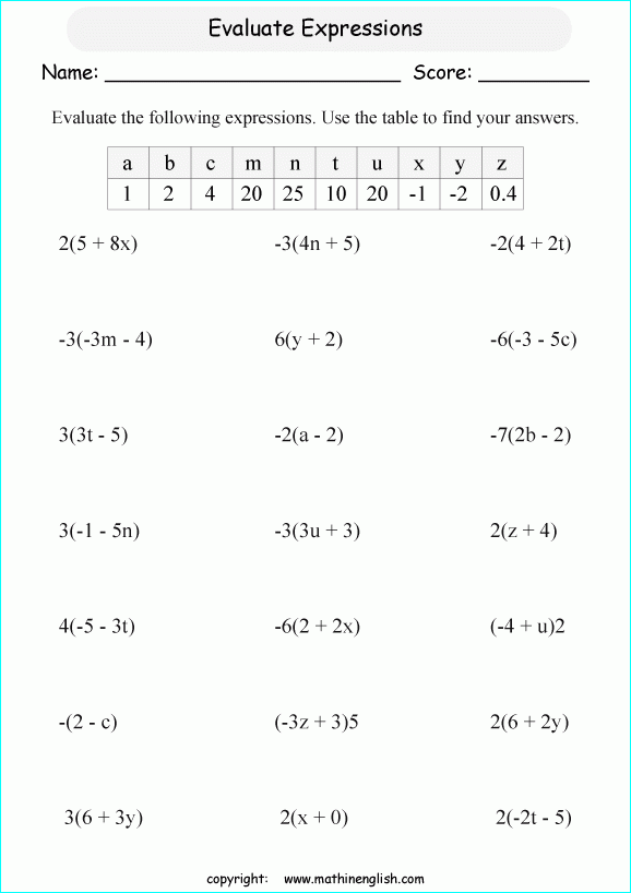 distributive property and solving equations worksheet