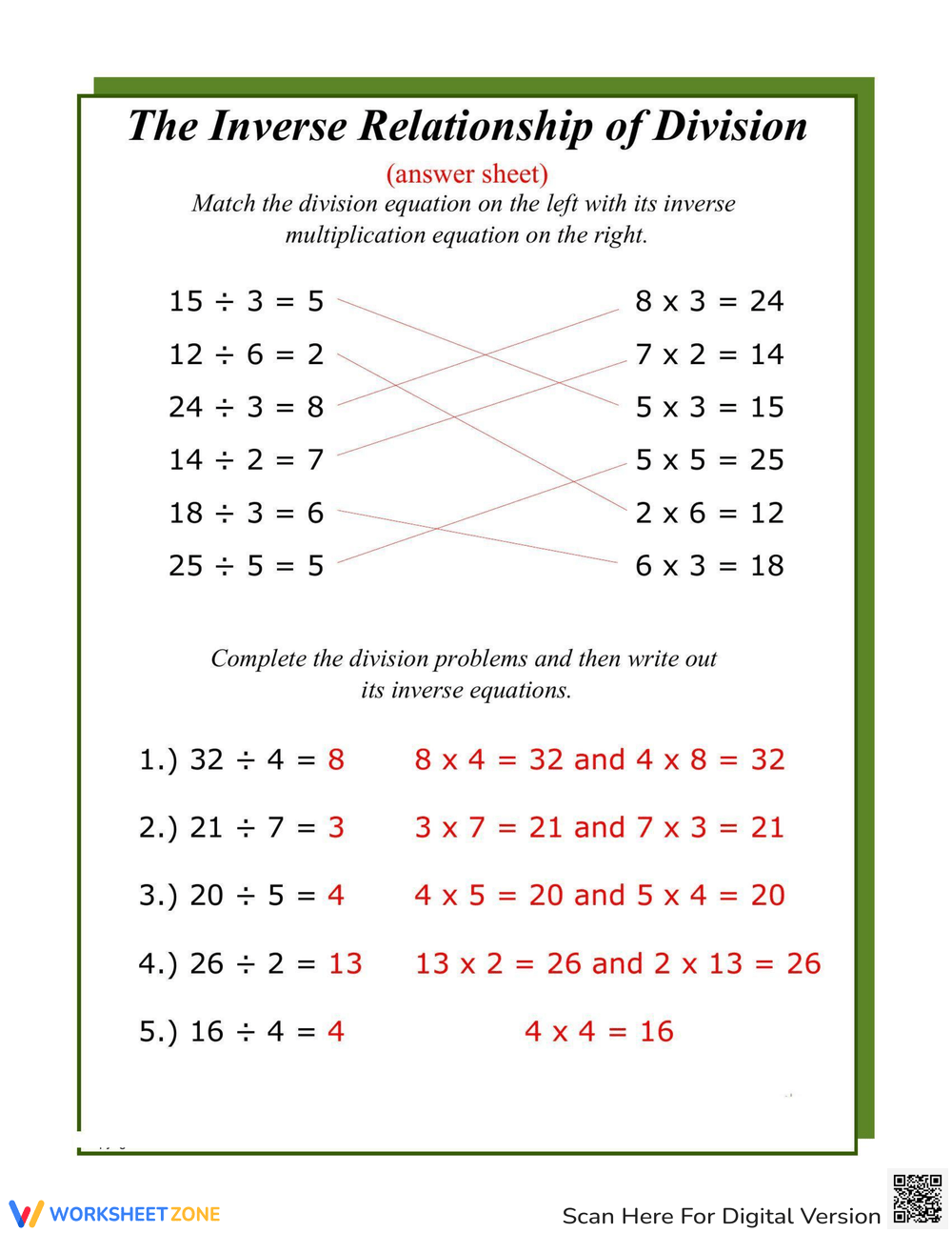 Division Worksheets Printable Division Worksheets For Teachers