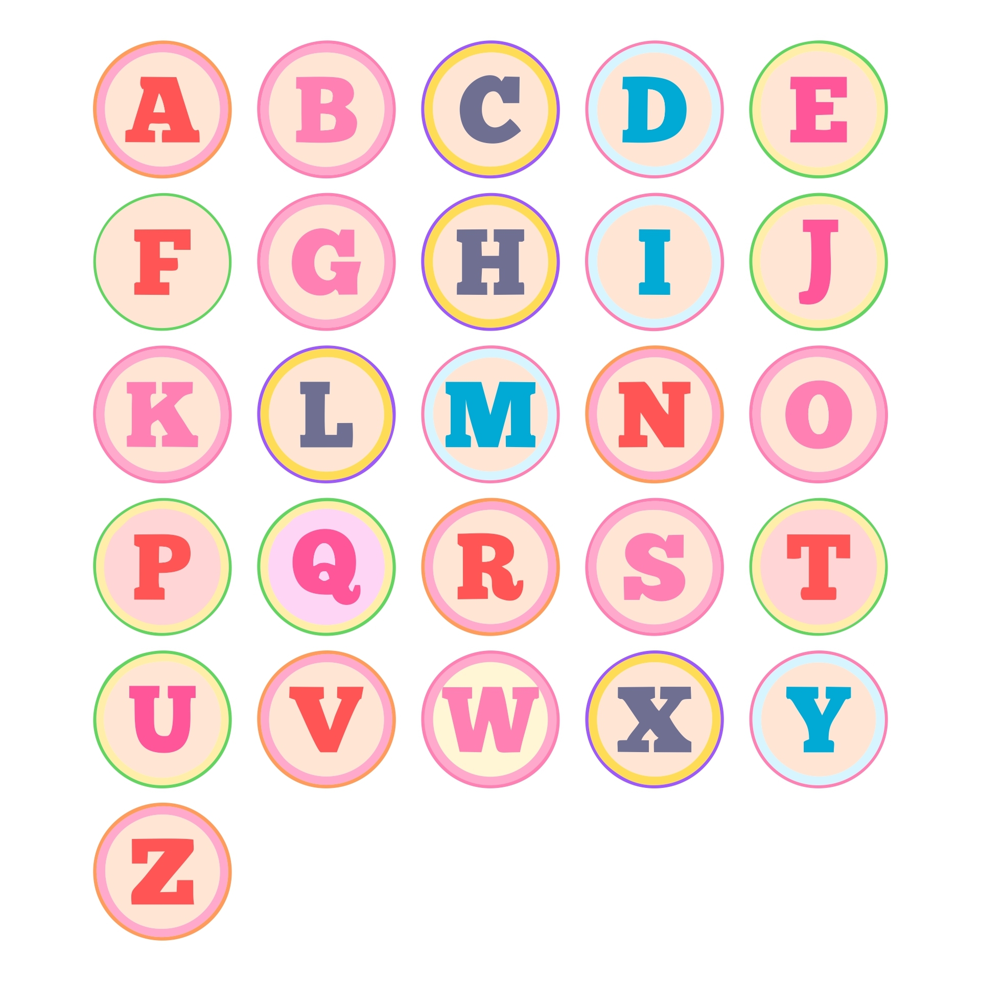 printable alphabet letters with design