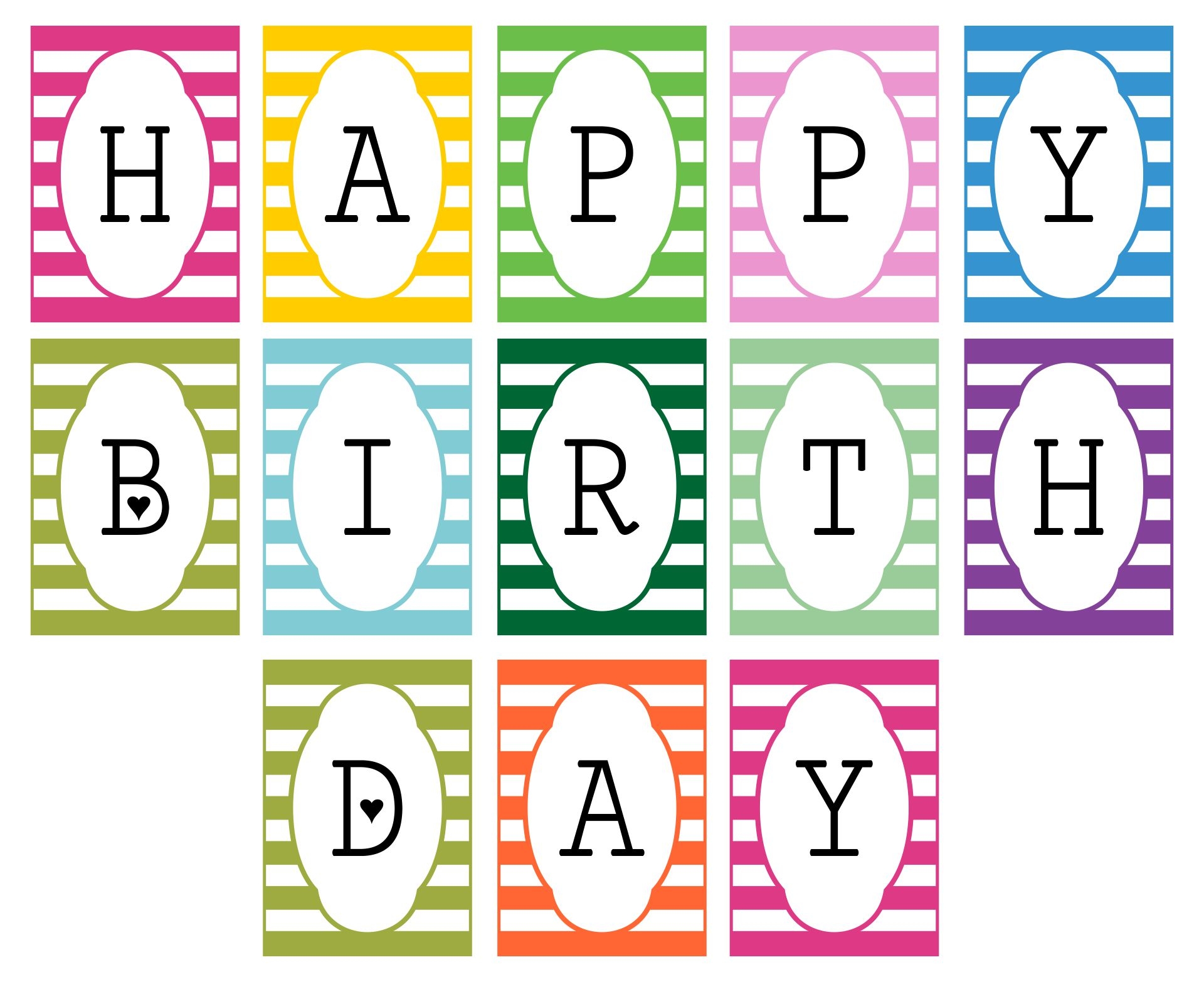 DIY Birthday Banner Template 10 Free PDF Printables Printablee