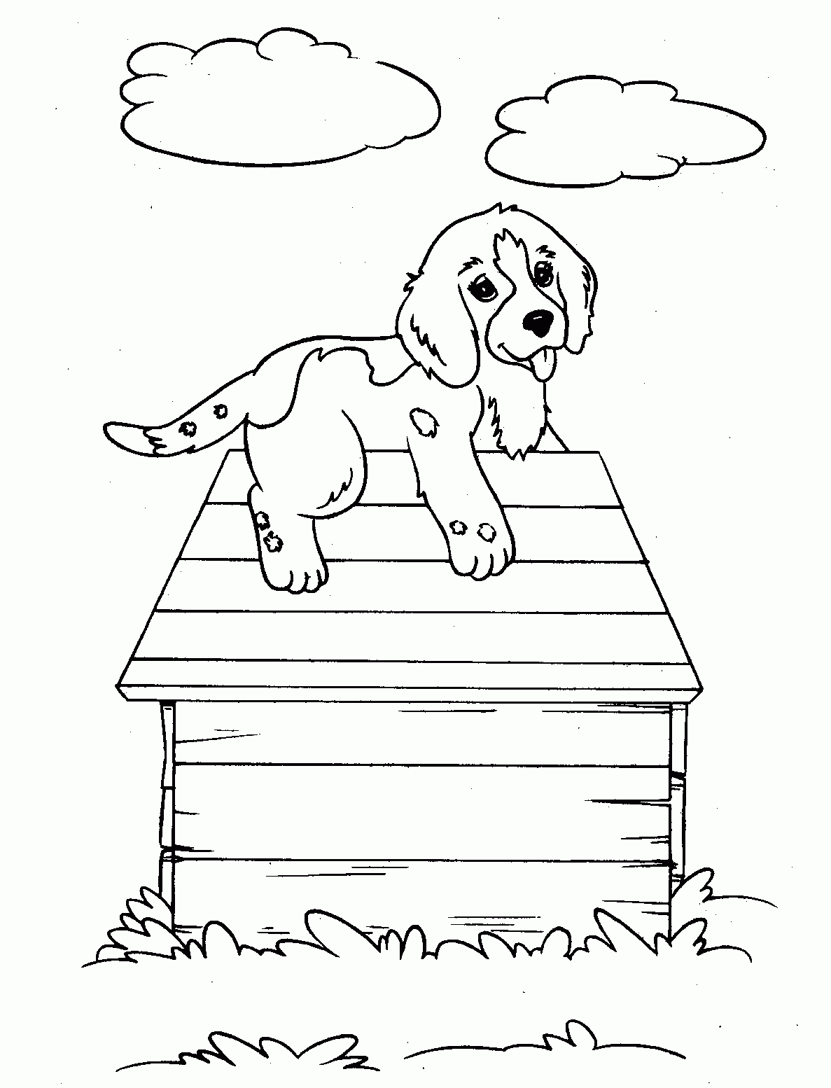 printable pictures to color of dogs