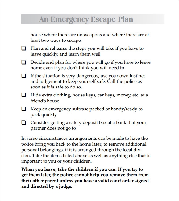 family violence safety plan template