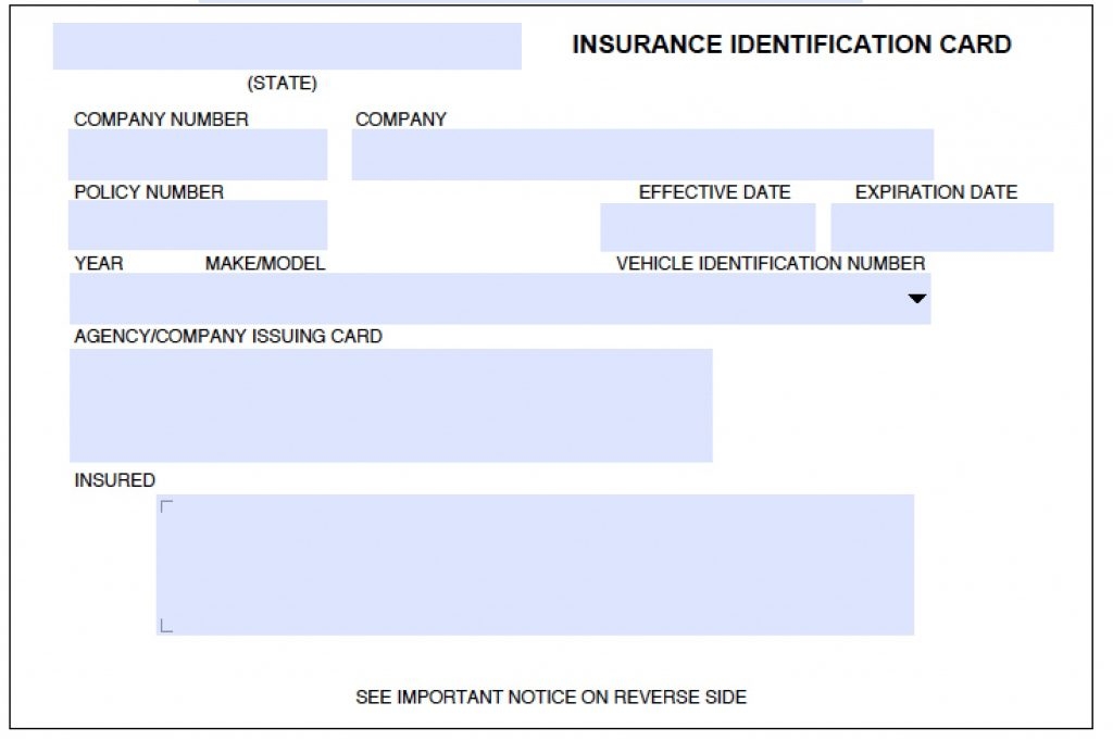 printable fake auto insurance card template