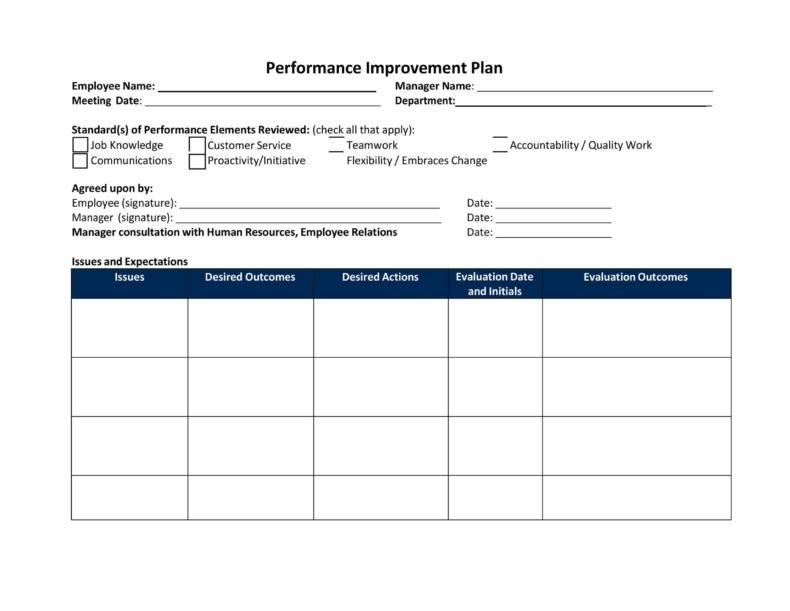 Download Performance Improvement Plan Template 30 The Ordinary