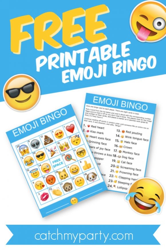 free printable emoji bingo game catchmyparty com