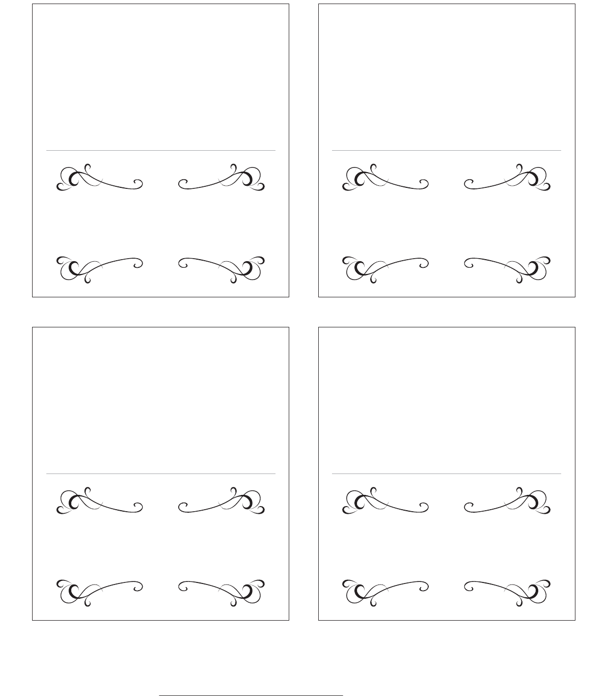 downloadable free printable place card template