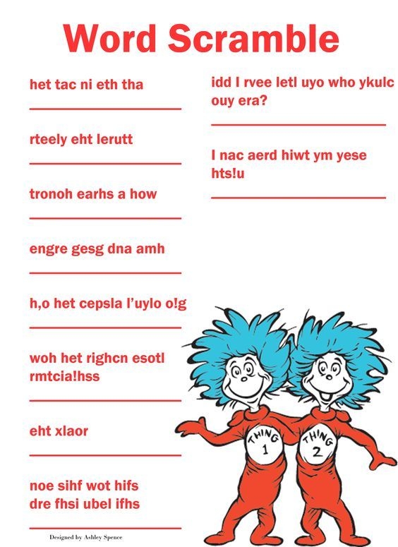free printable dr seuss baby shower games