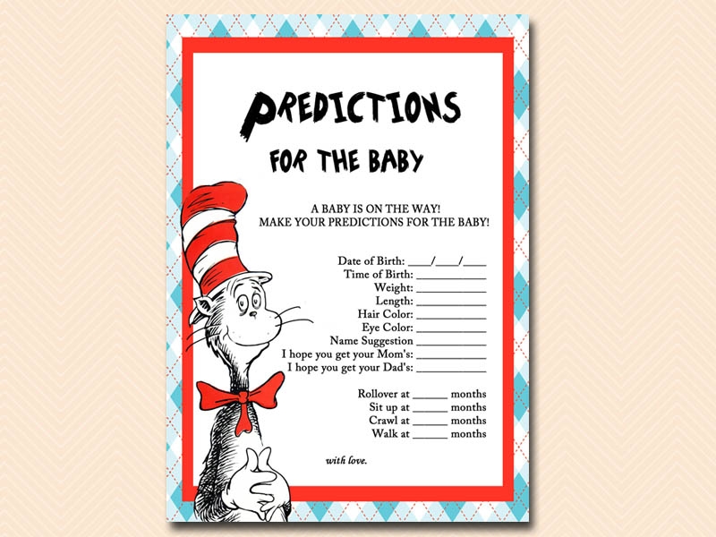 Dr Seuss Baby Shower Games Magical Printable
