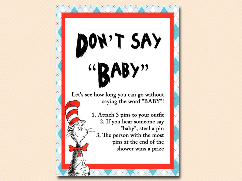 Dr Seuss Baby Shower Games Magical Printable